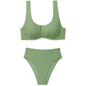 Victoria's Secret PINK The Wave Bikini Top + High-Waist Cheeky Bikini Bottom NEW